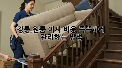 강릉 원룸 이사, 비용 똑똑하게 관리하는 방법